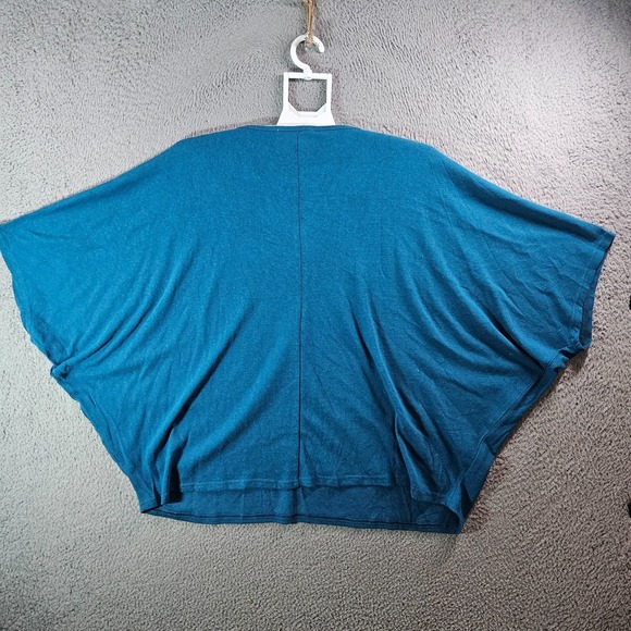 NEW‎ Savanna Jane Embroidered Poncho Top Women Small Floral Teal Blue - Picture 5 of 8